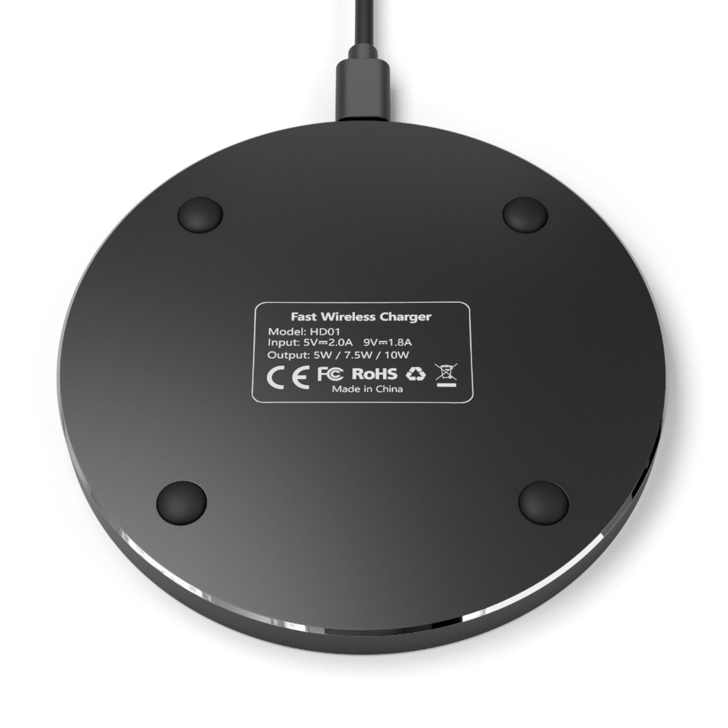 Custom Wireless Charger with Business Advertising Design, Unique Tech Gift, Fast Charging Pad, Personal Branding Item, Office Accessory
