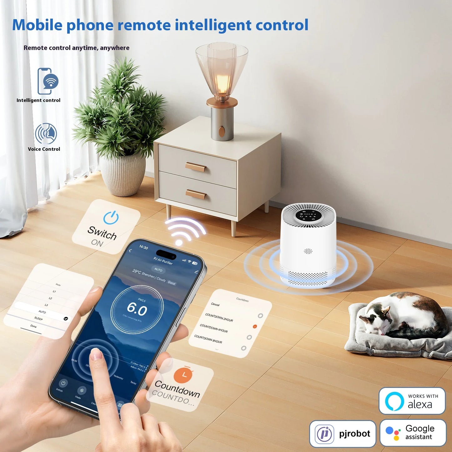 ✨ Breathe Better – Smart WiFi Air Purifier for Home &amp; Office